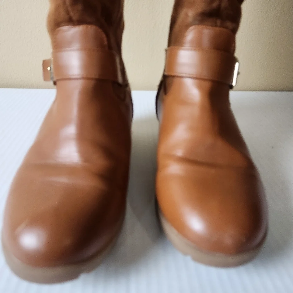 Rampage girls Lace Up brown Micro Suede Faux Fur girls Boots size 4 - Picture 9 of 15